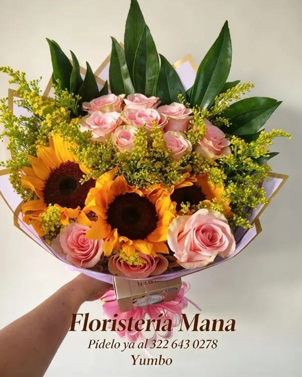 Ramo Jardín de Girasoles y Rosas